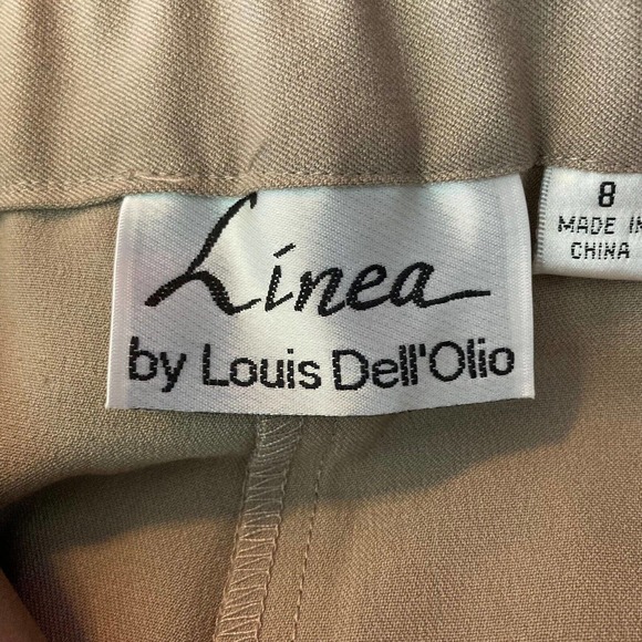 Linea By Louis Dell'Olio Pants Womens Sz 8 Beige Stretch Twill Chino Camel Tan - Picture 7 of 13